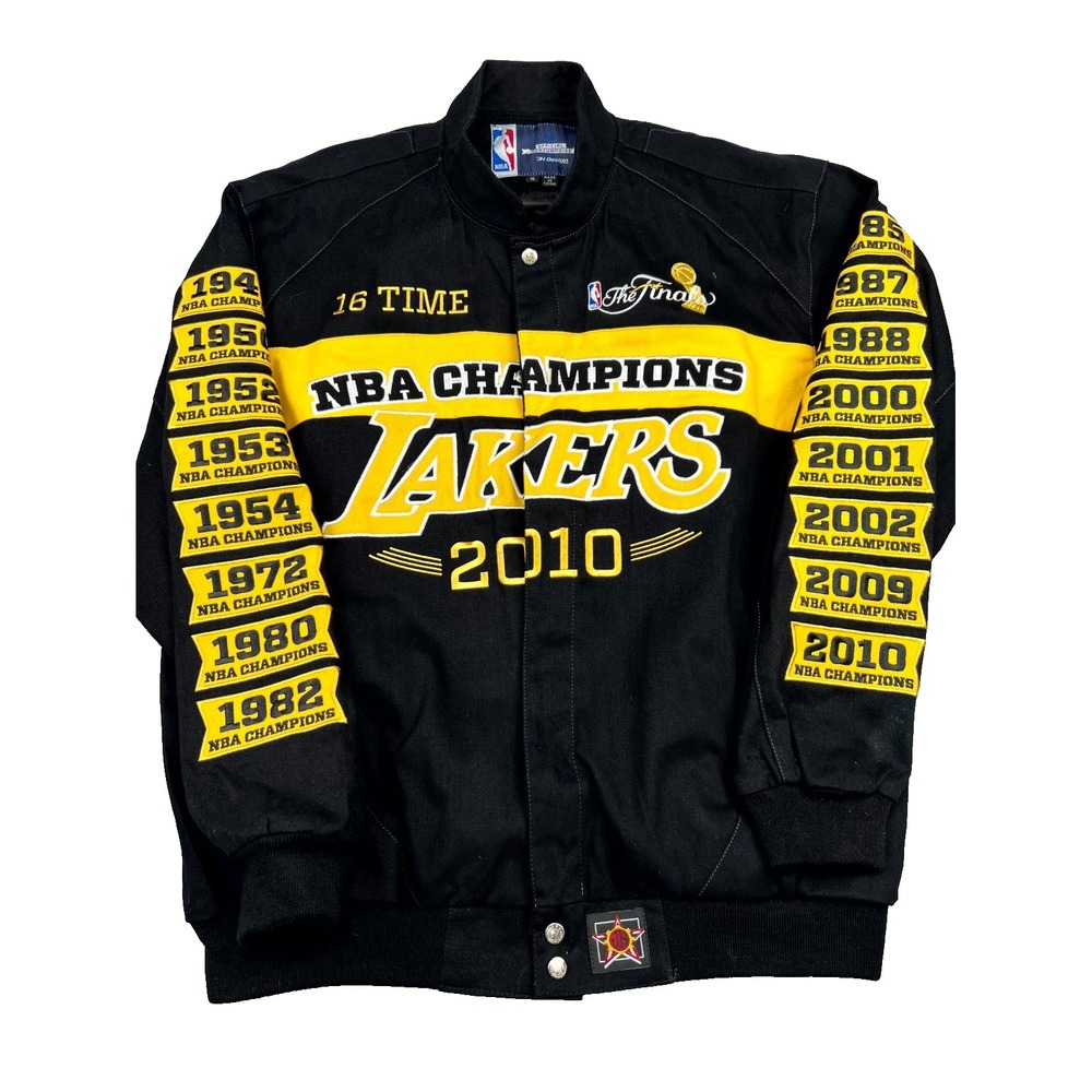 AOP Jeff Hamilton Los Angeles Lakers Champions 2010 Jacket XL Black Kobe Bryant